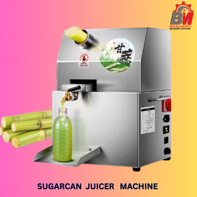 Sugarcane Juice Machine | Cap Upto 40 ltr/hr | 3 Rollers | Electric 1125 Watt | Domestic & Commercial | Overload Switch | Continuous Sugarcane Juice Extraction